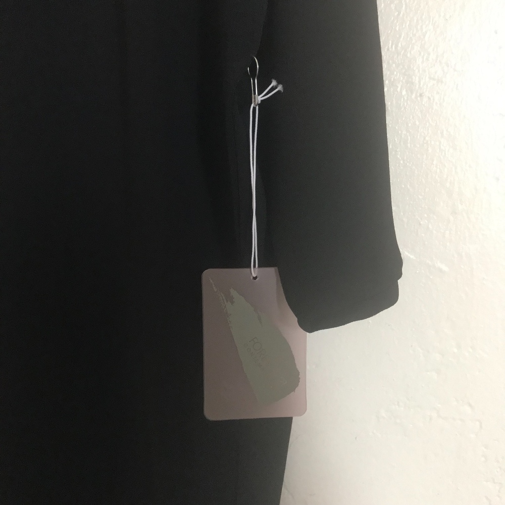 Forever 21 Black Long Sleeve Polyester Dress - Picture 3 of 8